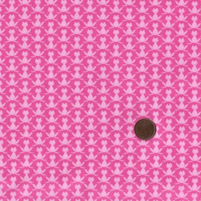 26234 Små grodor i rosa, tygbredd 110 cm