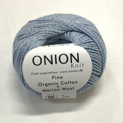 Onion Fino, Ekologisk bommull + Merino ull, ljusblå f.535.