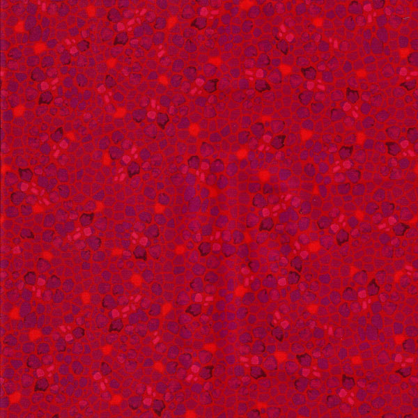 1702 röd mosaik, tygbredd 110 cm